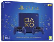 PS4 Slim 500 Go Edition Limitée Days of Play + 2e Manette Ed. Limitée Days of Play (blue & gold)
