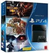PS4 500 Go - Triple Pack Killzone: Shadow Fall + Knack + inFamous Second Son (Jet Black)