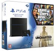 PS4 1To - Pack Uncharted The Nathan Drake Collection + GTA V (Jet Black)