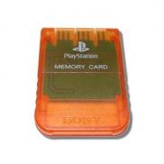 SONY PS1 Memory Card orange transparente